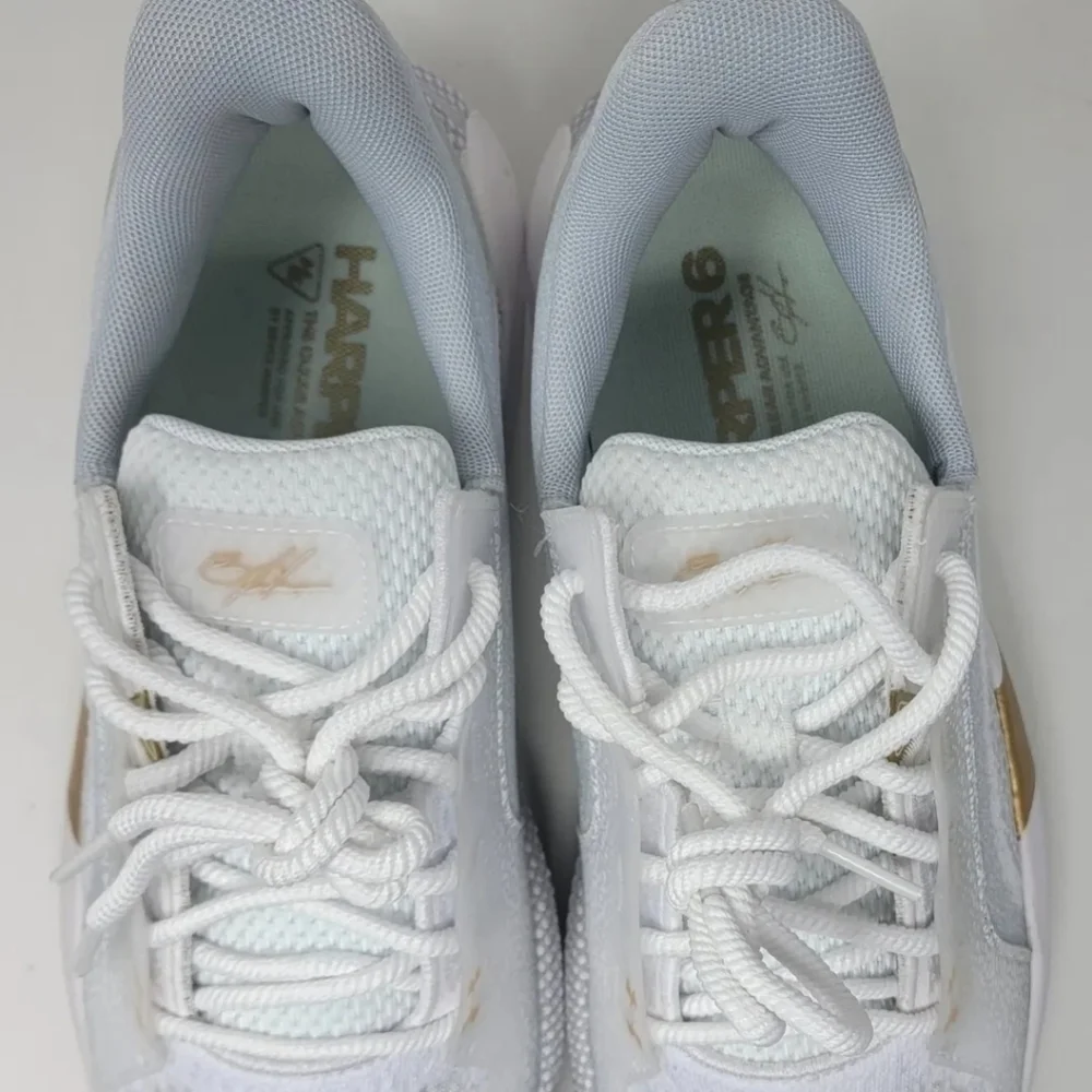 Under Armour Mens Harper 6 Low ST Baseball Cleats WHITE Sz Multi 3024315-100 NEW